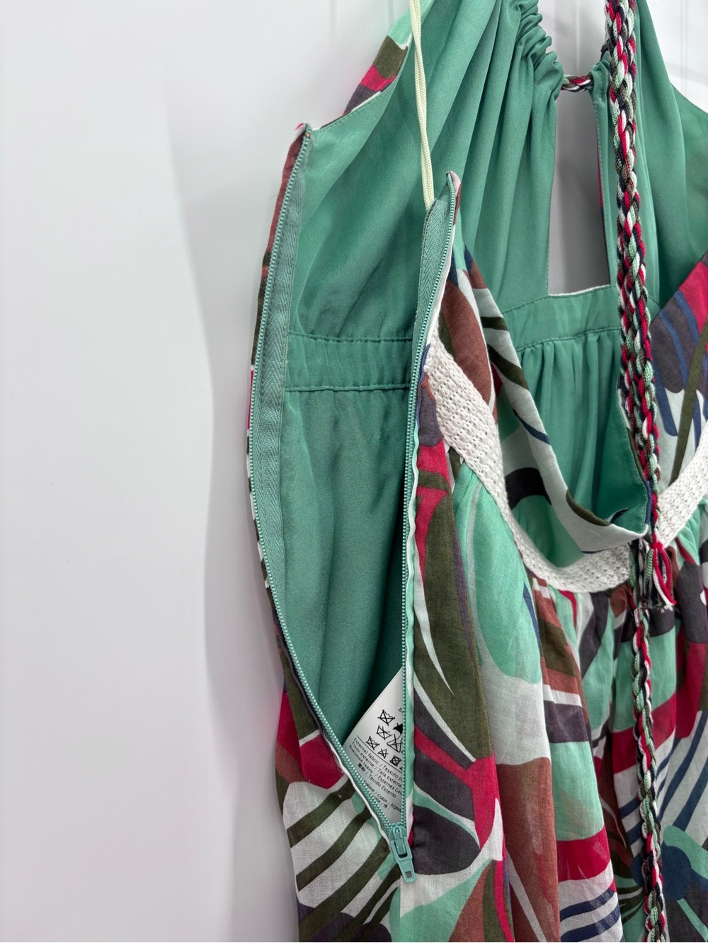 Missoni Halter High-Low Dress in Teal, Red, Green, Black - Picture 5 of 13